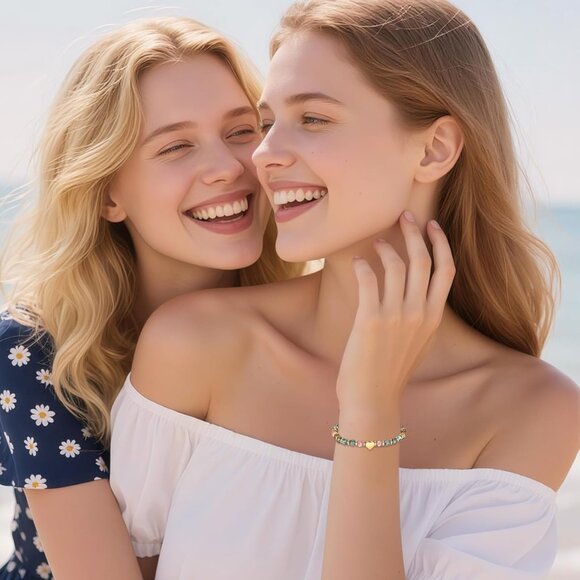 Healing natural stone bracelet for women, calming, inspiring gift, adjustable - Picture 7 of 7